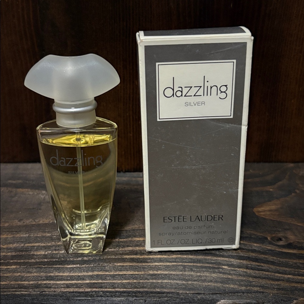 Vintage Rare 1990s Estée Lauder Dazzling SILVER Perfume 1 fl oz NIB PRICE FIRM